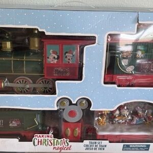 Disney Mickey Mouse Magical Christmas Train Set - Red and Green